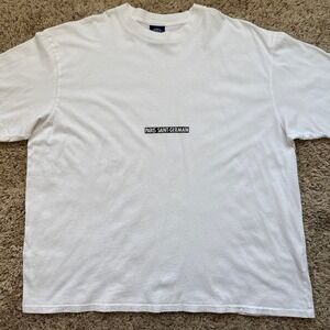 Paris Saint-Germain PSG EcoCycle White Graphic T-Shirt Mens XXL Recycled Cotton